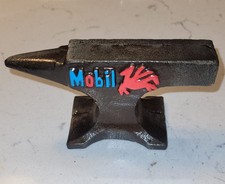 Mobile Cast Iron Mini Anvil Display Paperweight Raised Letters picture