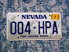 1999 Nevada License Plate 004 HPA Bighorn Sheep High Quality Near Mint Cond picture