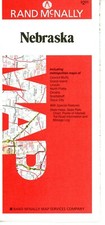 Vintage Rand McNally NEBRASKA Road Map excellent condition 1980's picture