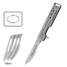 Titanium Scalpel Blade Folding Utility Knife Pocket Outdoor Camping EDC Tool picture