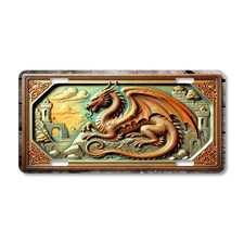 Fantasy Dragon License Plate Aluminum Car Tag – LP-DR009 picture