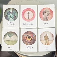 Past Life Oracle Cards Deck 42 Card Karma Soul Healing Spanish Edition Embossed picture