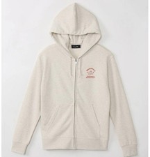 Chiikawa Hoodie size M Chiikawa Restaurant Long Sleeve Zipper Cotton Cream size picture