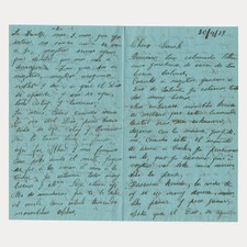 Handwritten Ladino Judeo-Spanish Letter Sephardic Jewish Istanbul Turkey WW2 picture