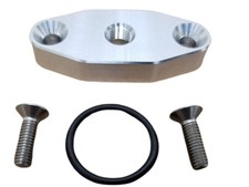 LS 1/8 NPT Turbo Oil Feed Port Adapter Plate LS1 LS2 LS3 5.3 6.0 USA picture