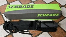 Schrade SCHF1 Knife Spear Pt - Metal Gray Hollow Handle w/ Tools & Sheath NIB picture