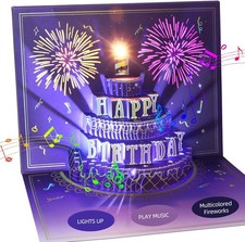 XTF2015 3D Pop Up Birthday Cards With Lights Music picture