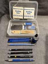 Staedtler Drafting Set Extras 18 Pc Case Mechanical 925 Pencil 03,05,07 Mars 780 picture