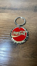 Vintage 1993 Coca-Cola Bottle Cap Keychain Bottle Opener Metal Red Coke Soda AD picture