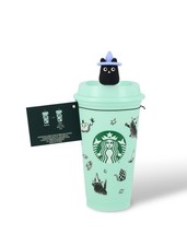 Starbucks Cat's Spooky House 16oz 2025 Halloween Reusable Cup With Cup Stopper picture