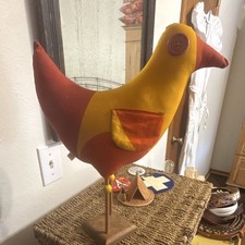 Vintage 1973 Marimekko Banbury Cross Fabric Bird Figurine MCM Rare picture