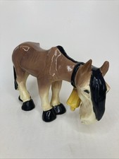 Vintage MCM Horse With Bell Ceramic Art Pottery Figurine picture