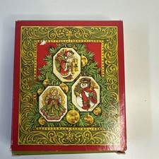  Vtg. Avon Xmas Tree Ornaments Different Images On Both Sides Charm picture