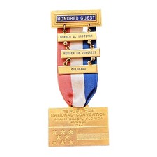1972 Republican National Convention Member of Congress VIP Badge Richard Nixon picture
