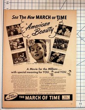 1940s March of Time American Beauty Magazine Ad 20th Century-Fox Film picture