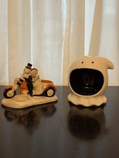 Halloween Decor: Yankee Candle Tealight Holder And A Ghost Candy Dish By Maxcera picture