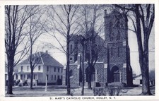 Postcard St Mary’s Catholic Church Holley New York c 1930 picture