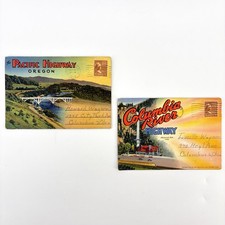 2 Antique 1940s Oregon Souvenir Postcard Folders Columbia River Highway (PB2) picture