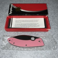 Spyderco Seki Japan C143GPNP Bob Lum Chinese Folding Knife Pink New In Box picture
