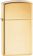 Zippo Slim High Polish Brass 1654B picture