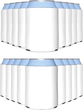 100 Pack White Blank Can Cooler Sleeves, Customizable Bulk picture