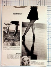 1937 Betty Grable Hollywood Feet Johnson's Wax Vintage Magazine Ad Ephemera picture