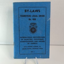 By-laws Teamsters Local Union No. 406 Vintage 1970s Paperback Booklet Michigan picture