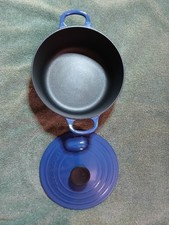 Le Creuset Dutch Oven 2 qt. 1.9 L #18 Cobalt Indigo Blue Round Cast Iron Enamel picture