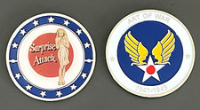 Surprise Attack WWII Nose Art Challenge Coin - Air Force New  picture