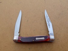 Vintage Schrade Heritage 7801 Red Bone Muskrat Knife 1984 picture