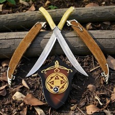Legolas Dagger Sword Twin knives LOTR W Wall Display Plaque & Scabbard Best Gift picture