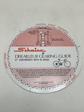 MINT Vtg SCHWINN DERAILLEUR GEARING GUIDE 27