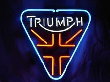 Triumph British Motorcyle Neon Sign Sign Lamp Bar Real Glass Decor Art 19