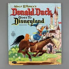 1955 Antique Tell A Tale Book Disney’s  Donald Duck Goes To Disneyland picture