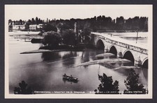Vintage postcard Bulgaria Svilengrad Maritsa River stone bridge 1950s picture
