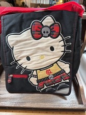 Vintage 2003 Sanrio Hello Kitty Punk Rock Messenger Bag Anarchy Plaid Y2K Goth picture