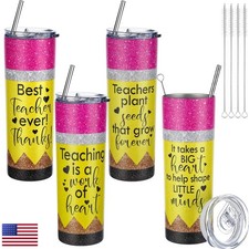 Sunnýchicc 4 Pcs Teacher Appreciation Back to School Cups picture