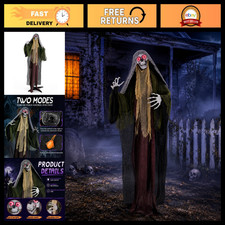 6.1Ft Animated Skeleton Ghost - Outdoor Halloween Decorations, Spooky Yard Decor picture