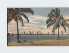 Miami Skyline from MacArthur Causeway Miami Florida USA H-31317 picture