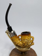 Vintage CAO Meerschaum Eagle Talon Dragon Claw Tan & Brown Tobacco Pipe Estate picture