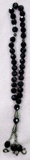 Elegant 34-Bead Islamic Tasbeeh – Dhikr Prayer Beads with Tassel - shiny blk picture