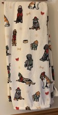 MARKED DOWNENGLISH BULLDOG AND FRIENDS IN HATS PLUSH THROW BLANKET picture