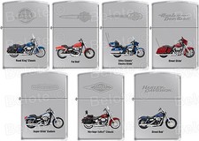 Zippo Harley Davidson HD 7 Motorcycle Lighter Set High Polish Chrome RARE *NEW* picture