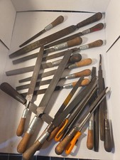 Vintage 28 Pc file rasp lot Lutz Oberg Nicholson Globe Wood Handles 1930 1960 picture
