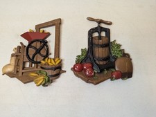 Vintage Homco Cast Metal Country Farmhouse Apple Press Corn Sheller 1978 1270BX picture