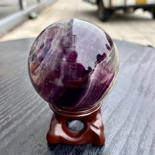 1.23LB Natural Firefly Stone Ball Colorful Quartz Crystal Gem Restoration Brand picture