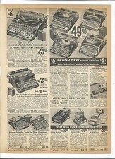 1937 Sears Catalog Ad Page Remington Noiseless Royal Corona LC Smith Typewriter picture