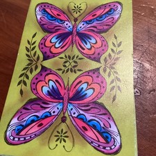 Vintage Hoyle 1960’s Psychedelic Butterflies Playing Cards Complete Deck No Box picture
