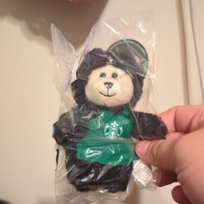 NEW Halloween 2026 Starbucks Barista Key Chain Black Cat  Plush with hang tag picture