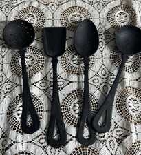 Vintage Cast Iron 5 pc Kitchen Utensil Set picture